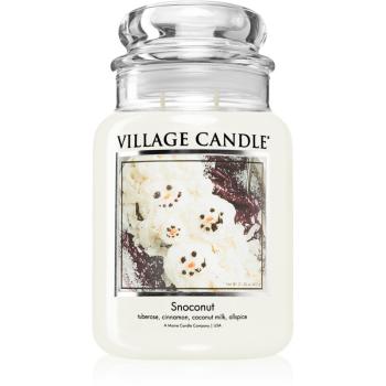 Village Candle Snoconut lumânare parfumată  (Glass Lid) 602 g