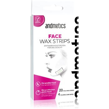 andmetics Wax Strips Face Benzi de ceara depilatoare pentru fata 20 buc