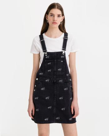 Tommy Jeans Dungaree Rochie cu bretele Negru