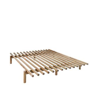 Cadru pat din lemn de pin Karup Design Pace Natural, 140 x 200 cm