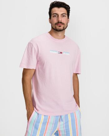 Tommy Jeans Pastel Linear Logo Tricou Roz