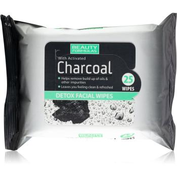 Beauty Formulas Charcoal servetele demachiante cu cărbune activ 25 buc