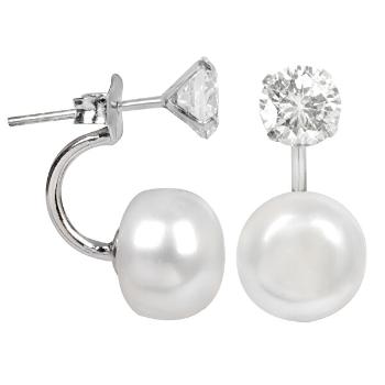 JwL Luxury Pearls Cercei originali cu perle naturale și cristal JL0059