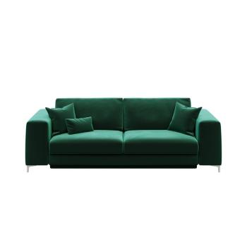 Canapea extensibilă cu 3 locuri devichy Rothe, verde închis