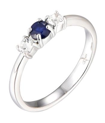 Brilio Silver Inel strălucitor din argint cu safir Precious Stone SR09003B 56 mm