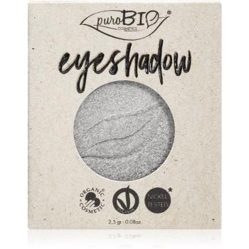 puroBIO Cosmetics Compact Eyeshadows fard ochi rezervă culoare 23 Silver 2,5 g