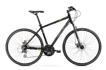 Bicicleta de Trekking pentru barbati Romet Orkan 1 M Negru/Verde 2022