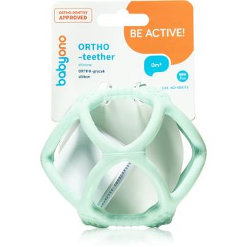BabyOno Be Active Ortho jucărie pentru dentiție nu conține BPA 0 m+ mint 1 buc