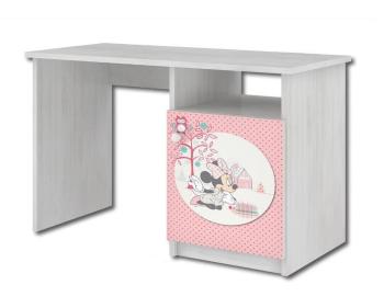 Masă de birou pentru copii - Minnie Mouse și bufnița - decor pin norvegian
