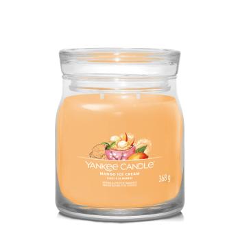 Yankee Candle Lumânare aromatică Signature sticla medie Mango Ice Cream 368 g