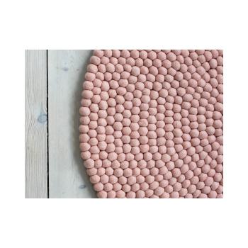 Covor cu bile din lână Wooldot Ball Rugs, ⌀ 90 cm, roz