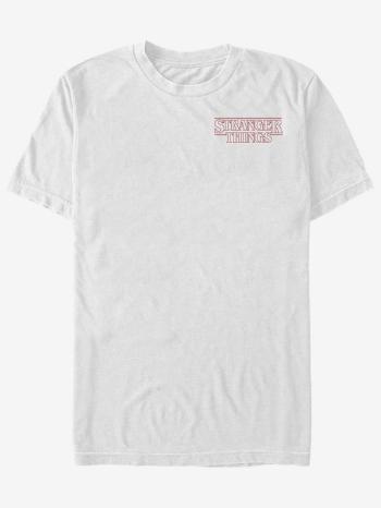 ZOOT.Fan Netflix Logo Stranger Things Tricou Alb