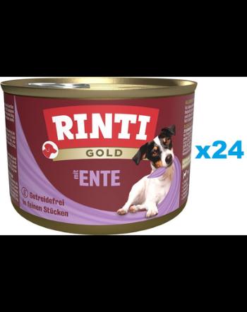 RINTI Gold Duck hearts Mini pentru caini talie mica 24x185 g cu rata