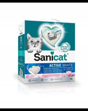 SANICAT Active White 6 L nisip de bentonita pentru litiera pisicilor