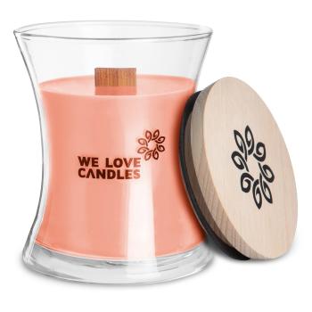 Lumânare din ceară de soia We Love Candles Rhubarb & Lily, durată de ardere 64 ore