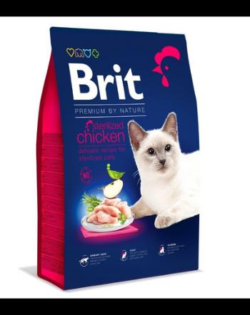 BRIT Cat Premium by Nature Sterilised chicken Hrana uscata pentru pisici sterilizate, cu pui 8 kg