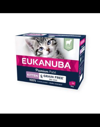 EUKANUBA Grain Free Kitten Pate de miel pentru pisoi 12 x 85 g