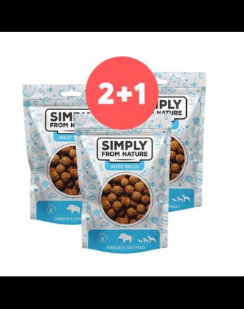 SIMPLY FROM NATURE Meat Balls chiftele cu vanat si legume pentru caini 2 x 80g + 80g GRATIS