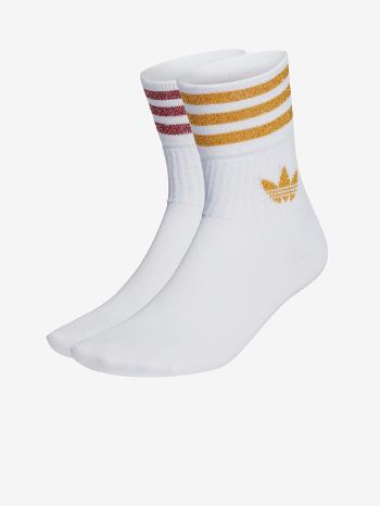 adidas Originals Set de 2 perechi de șosete Alb