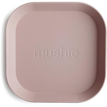 Mushie Square Dinnerware Plates farfurie Blush 2 buc