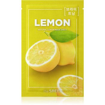 The Saem Natural Mask Sheet Lemon masca de celule cu efect lucios si hidratant 21 ml