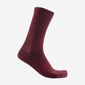 
                 CASTELLI Șosete clasice de ciclism - RACING STRIPE - bordo  
            