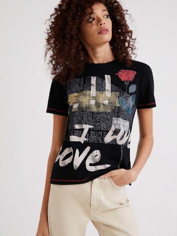 Desigual Rose Tricou Negru