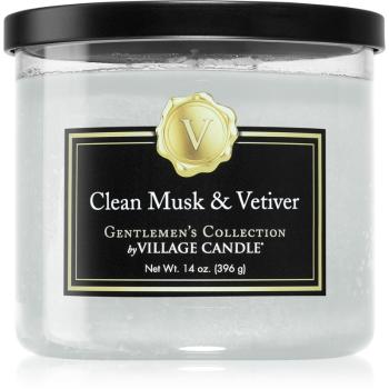 Village Candle Gentlemen's Collection Clean Musk & Vetiver lumânare parfumată 396 g