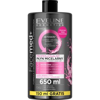 Eveline Cosmetics FaceMed+ Apa micela cu efect de curatare si indepartare a machiajului 650 ml