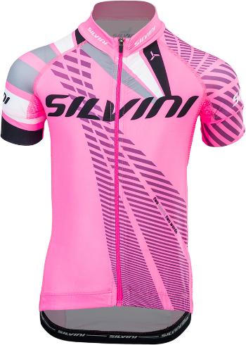 copilăresc tricou de ciclism Silvini Echipă CD1435 roz / nor