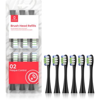 OClean Brush Head Plaque Control capete de schimb pentru periuta de dinti Black 6 buc