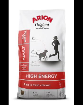 ARION Original High Energy Adult All Breeds Chicken Rice 12 kg hrana caini cu cerinte crescute de energie