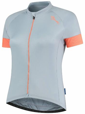 femeiesc ciclism jersey Rogelli modest cu scurt maneca, gri-albastru-coral 010.109
