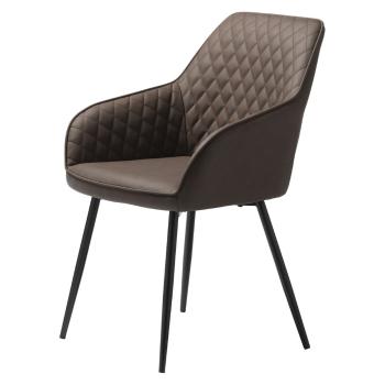 Scaun de dining maro din imitație de piele Milton – Unique Furniture