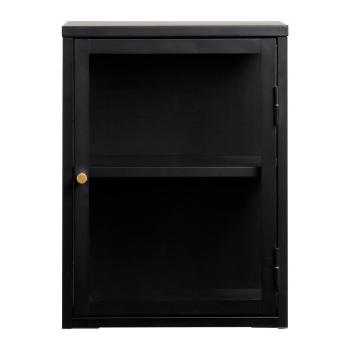 Vitrină neagră din metal suspendată 45x60 cm Carmel – Unique Furniture