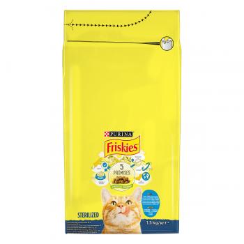 PURINA Friskies Adult Sterilised, Somon cu Legume, hrană uscată pisici sterilizate, 1.5kg