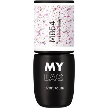 MYLAQ UV Gel Polish lac de unghii sub forma de gel culoare My Shimmering Pink 5 ml