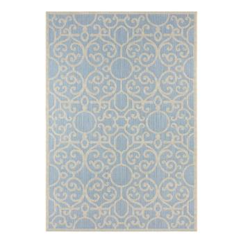 Covor de exterior NORTHRUGS Nebo, 140 x 200 cm, bej - albastru