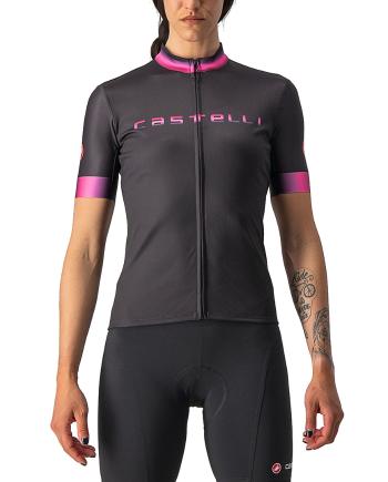 
                 CASTELLI Tricou de ciclism cu mânecă scurtă - GRADIENT LADY - antracit/roz/negru  
            