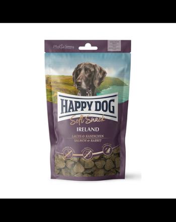 HAPPY DOG Soft Snack Ireland, gustari pentru caini, cu somon si iepure,100 g