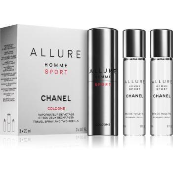 Chanel Allure Homme Sport Cologne eau de cologne (1x reincarcabil + 2x rezerva) pentru bărbați 2x20 ml