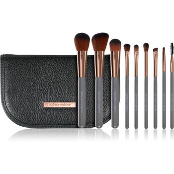 Nude by Nature Professional Brush Set set de pensule cu husă