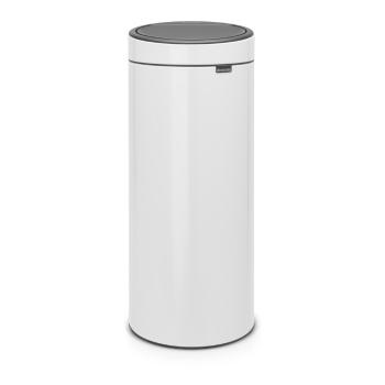 Coș de gunoi alb cu senzori de atingere din oțel 30 l Touch Bin – Brabantia