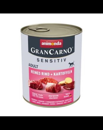 ANIMONDA Grancarno Sensitive Pachet hrana caini sensibili, cu vita si cartofi 12x800 g