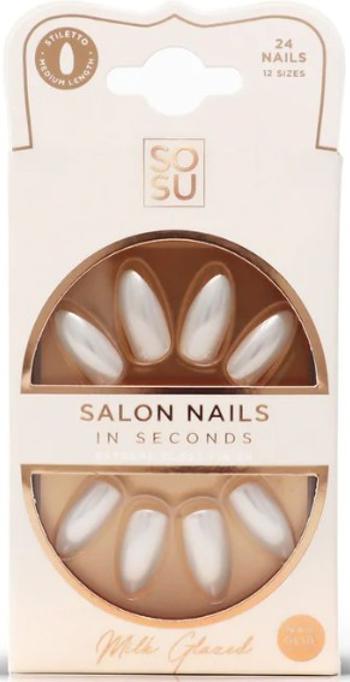 SOSU Cosmetics Unghii artificiale Milk (Salon Nails) 24 buc