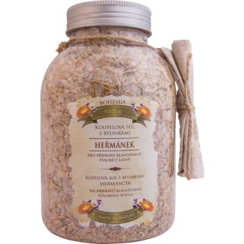 Bohemia Gifts & Cosmetics Bohemia Natur sare de baie cu trei feluri de plante mușețel, gălbenele, cimbru 1200 g