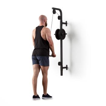 KLARFIT Hangman, instalare pe perete, cablu de triceps 2,5m, 100 kg, negru