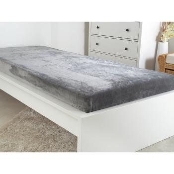 Cearceaf gri din microflanel 90x200 cm Exclusive – B.E.S.