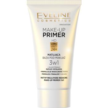Eveline Cosmetics Primer 3 in 1 bază de machiaj matifiantă, sub fondul de ten 30 ml