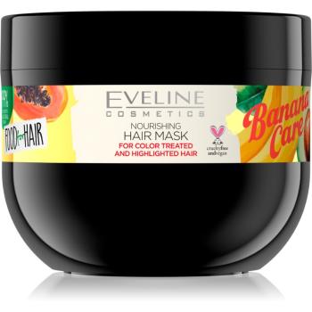 Eveline Cosmetics Food for Hair Banana masca de par hranitoare pentru par vopsit sau suvitat 500 ml